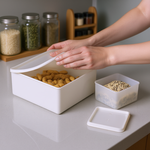 Burkle GmbH All-Purpose Square Storage <b>Boxes</b> with Ergonomic Handle for Easy Operation - Product Image 2