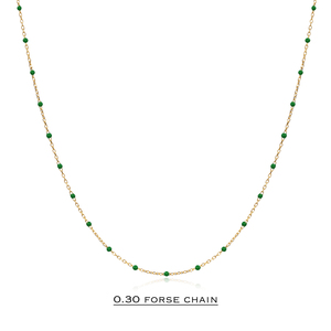 Collier chaîne tendance en émail vert, design tendance, fait main, vente en gros, argent sterling 925 turc, bijoux pour femmes - Product Image 2