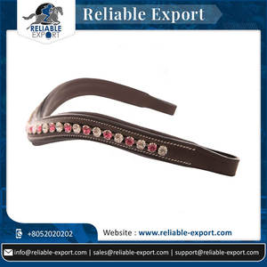 Nouvelle collection de bracelets de cheval en cuir de designer avec pierres de cristaux roses prix de gros pour l'équitation - Product Image 2