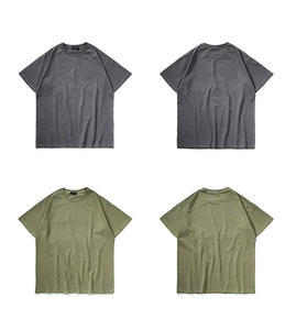 T-shirts en coton délavé écologiques de haute qualité pour la vente en gros – Style streetwear hip-hop, logo personnalisé, coupe oversize, style vintage, collection printemps - Product Image 6