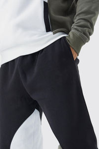 Pantalon de survêtement décontracté en coton pour homme, style unisexe, blocs de couleur, molleton, jogging, logo personnalisé, fabriqué au Pakistan, coupe ample, style en polyester - Product Image 2