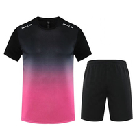 Seragam Tenis 2-Piece Padel Jersey Unisex dengan Logo Cetak Kustom 100% Poliester Bernapas Ramah Lingkungan Cepat Kering Menyerap Keringat