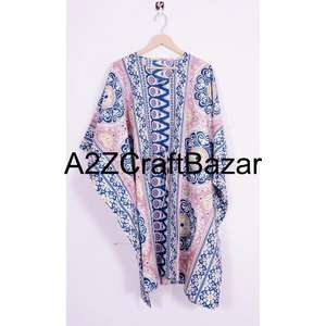 Robe courte en coton écologique pour femmes, imprimé floral, vêtements de plage, été, décontractée, respirante, légère, coupe ample - Product Image 6