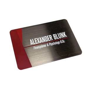 Carte de visite en métal gravé couleur émail avec logo personnalisé - Product Image 2