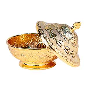 Cuencos de fecha de latón de nuevo diseño para Hotel, hogar, restaurante y vajilla, cuenco de fechas, cuenco decorativo de diseño moderno de Color plateado - Product Image 4