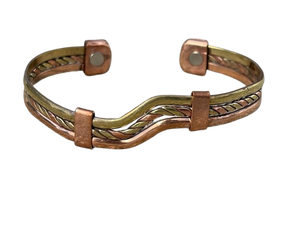 Pulsera no magnética de cobre de 3mm de espesor de Nueva Zelanda 2025, pulseras de terapia magnética de cobre puro para hombre, pulsera cuadrada colorida - Product Image 6