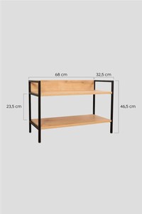 High Quality Metal Shoe Bench with Wood <b>Seat</b> Stackable Organizer <b>Storage</b> for Home Furniture Entry Dining Laundry Use Living Room - Product Image 3