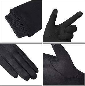 Gants d'hiver chauds en daim coupe-vent imperméable à l'écran tactile | Gants en cuir pour usage extérieur - Product Image 3