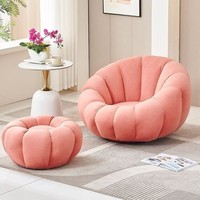 Canapé paresseux en forme de pétale de citrouille |   Fauteuil paresseux individuel pour petite chambre, meubles compressés sous vide