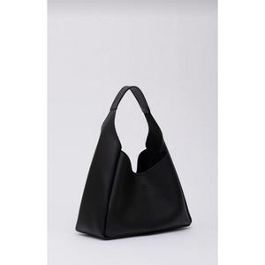 Borsa a mano e a tracolla da donna in ecopelle nera Shk19 con cerniera per vano interno
