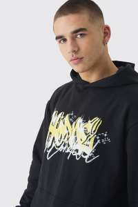 Venta al por mayor de gran tamaño Graffiti Homme gráfico Sudadera con capucha de los hombres de algodón mezclado diseño personalizado última moda precio de fábrica - Product Image 3