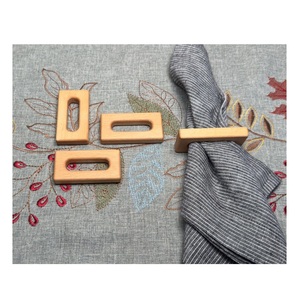 Anneaux de serviette en bois de forme rectangulaire de luxe porte-serviettes pour hôtels restaurants mariages - Product Image 6