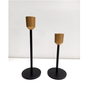 Bougeoir en métal en laiton antique vente chaude maison église pièce maîtresse décorative pour mariage noël vaisselle bougie en bois - Product Image 1