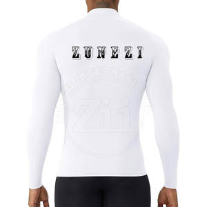 Chemises de compression respirantes et légères pour hommes, taille plus, manches longues, ajustées, avec fermeture éclair 1/4, pour la pratique de la remise en forme en plein air - Product Image 2