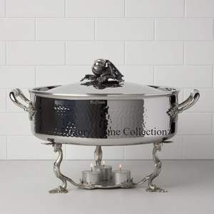 Casserole isolée à usage intensif en métal de qualité supérieure au design unique Pot chaud de table poli miroir couleur or et argent - Product Image 5