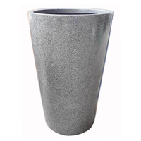 Lot de 3 pots de fleurs en fibre de verre légers, durables et écologiques, forme moderne, faible MOQ, gain de place, pour la décoration de la maison et du jardin