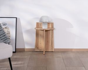 Mesita de noche de acacia de diseño retro Trudy - Product Image 2