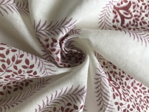 ผ้าฝ้ายพิมพ์ลายด้วยมือ ลายต้นไม้แบบดั้งเดิมของอินเดีย ลายวงกลมบูติ ผลิตด้วยมือโดยช่างฝีมือ - Product Image 4