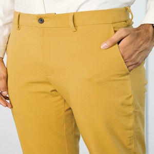 2023 Chino Pants Men Stretch Slim Classic Fit Casual Summer Pants <b>Trousers</b> Thin Cotton Elastic Waist Korean Male Business <b>Light</b> - Product Image 2