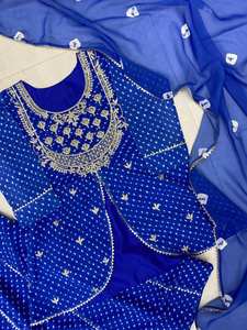 PARA ESTA PRÓXIMA TEMPORADA DE RAKHI THEEJ SAVAN NAVARATRI NUESTRA EXCLUSIVA IMPRESO GEORGETTE COSTADO COMPLETO LEHENGA CHOLI - Product Image 5