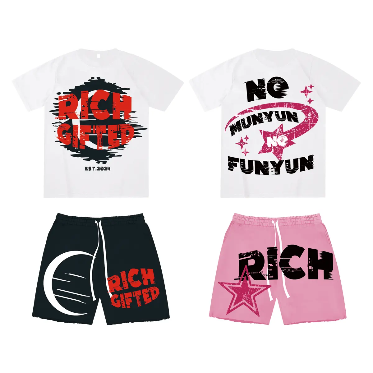 Matching shorts set Set with customized logo Our Team Will Make Sure Every Detail Is Tailored Perfectly to Your Specific Needs.