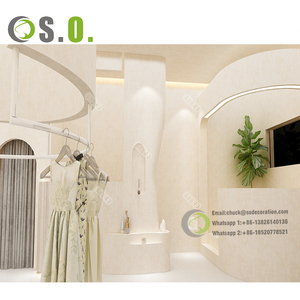 <strong>Customized</strong> Wooden Glass <strong>Display</strong> Counter Garment Wedding Dress <strong>Window</strong> showcase Wedding Dress showcase - Product Image 4