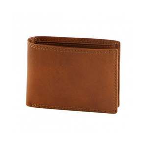 Luxe Vintage hommes portefeuille à deux volets WML-0158 pleine fleur en cuir marron véritable RFID protégé mince antivol caractéristique courte longueur - Product Image 5
