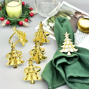 Nuevo servilletero de Metal Vintage, servilletero de Metal dorado, servilletero decorativo festivo, servilletero decorativo al precio más barato - Product Image 4