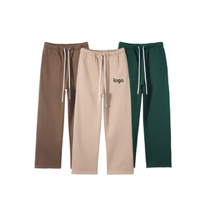 Men's Sweatpants Style Loose Jogging Sweatpants Print Blank Heavy Street Wholesale Customized Straight Knitted Printed Pants - Product Image 1
