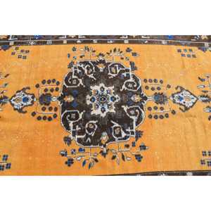 พรมวินเทจ ขนาด 5.1x10.8 ฟุต (156x329 ซม.) สีเหลือง พรมตุรกีสีพื้น - Product Image 4