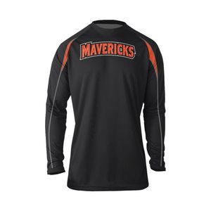 Poliéster Spandex Running Impresión reflectante Gimnasio Deportes Camiseta Hombres Camiseta de manga larga a granel - Product Image 5