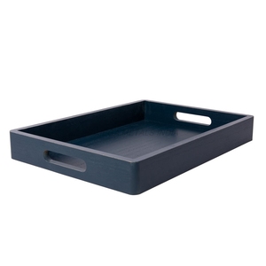 Manufacturer of Wooden <b>Tray</b> Set in Deep <b>Black</b> Color with Rectangular Shape and Sleek Design Perfect for <b>Serving</b> and Displaying - Product Image 2