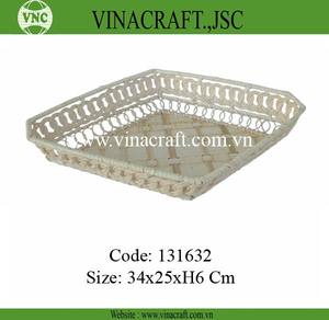 Precio de fábrica, cesta de almacenamiento de bambú rectangular, Material de ratán Natural 100%, Vietnam plegable de organizador, organizador de bandeja de comida de cocina - Product Image 4