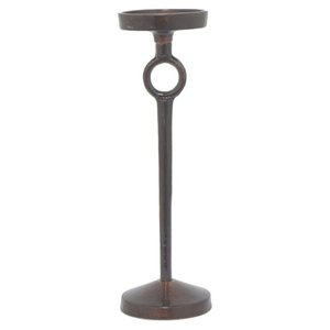 Bougeoir conique simple en métal noir minimaliste pour la décoration intérieure Noël Pâques Mariages et centres de réception - Product Image 1