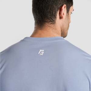 เสื้อยืดออกกำลังกาย Power Move Gym สีฟ้า 100% ผ้าคอตตอนเจอร์ซีย์ ดรายฟิต 280 กรัม พิมพ์ลายซิลค์สกรีน รุ่น T-Shirts - Product Image 5