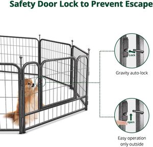 รั้วกั้นสุนัขพับได้แบบพกพาหนักรั้วแผงกลางแจ้งป้องกันสนิมสำหรับสุนัขในร่มและกลางแจ้งแบบเรียบง่าย THDGC-0001 - Product Image 5