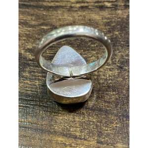 Navajo Handmade White Buffalo Turquoise Sterling <b>Silver</b> <b>Ring</b> Size 6.5 <b>for</b> <b>Men</b> - Product Image 5