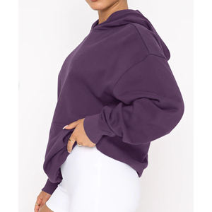 Haut pull pour femme-Style régulier avec épaules tombantes, finition propre, option de logo personnalisé et tissu en coton confortable. - Product Image 2