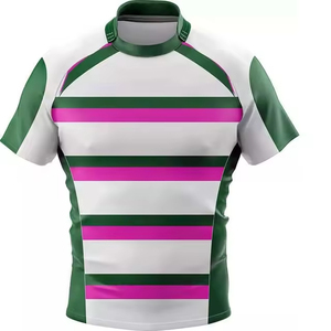 Maillot de rugby pour hommes en gros 100% combinaison d'entraînement en polyester à séchage rapide avec conception personnalisée caractéristique respirante avec logo de l'équipe - Product Image 4