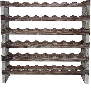 Estante de madera de 4 niveles para botellas, soporte de almacenamiento independiente de 12 botellas, para Hotel y supermercado, promoción Vintage - Product Image 3