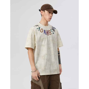 เสื้อยืดแขนสั้นทรงหลวมสำหรับผู้ชายเสื้อยืดลำลองสไตล์สตรีทแฟชั่นแบบสั่งตัด - Product Image 4