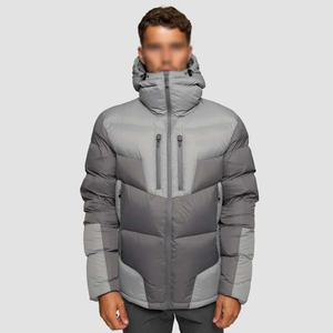 High Quality Custom Men's <b>Padded</b> Puffer <b>Jacket</b> New Design Crew Neck Winter <b>Waterproof</b> Pockets Front Polyester High Street Style - Product Image 1