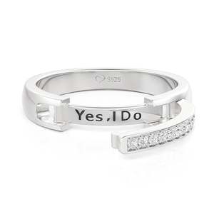 Jeulia Custom Engraved Eternal Unity <b>Locket</b> Ring for Women-Rose Gold Plated Zircon Wedding Band - Product Image 4
