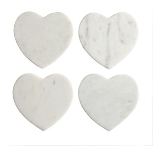 Natural White <b>Marble</b> Coaster Sets Various Styles Wood And <b>Marble</b> Mango coaster Made In India - Product Image 2
