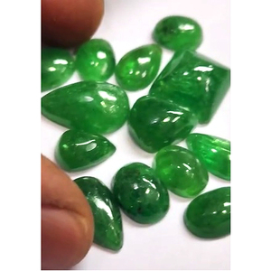 13ชิ้นของ tsavorite ธรรมชาติ3มิลลิเมตรถึง6มิลลิเมตรรูปไข่ทรงกลม Cabochon 66 CTS Lot iroc ขายคุณภาพสูงพลอยหลวม CAB เรา $90 - Product Image 1