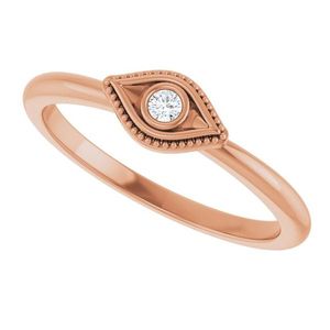 Stackable Trendy Evil Eye Gemstone RingResizable <b>Brass</b> Religious Jewelry with Bezel Setting Gift for Children - Product Image 5