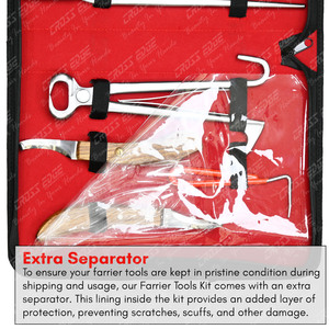 Kit de herramientas de herrador de alta calidad, cuchillo para recortar pezuñas de caballo, pinza para potro, remachador de uñas, cortador básico de acero inoxidable - Product Image 4