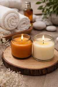 Premium Soy Wax Scented Glass Jar <b>Candles</b>-Eco-Friendly Luxury Home Decor for Halloween Christmas Creating Warm Relaxing - Product Image 2