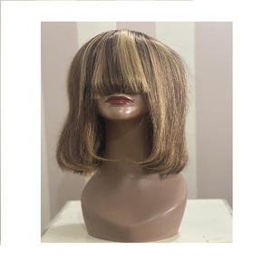 Pelo lacio sedoso Bob Piano, reflejos de cutícula alineada sin procesar, cabello humano Remy, venta al por mayor, templo indio 100% - Product Image 1