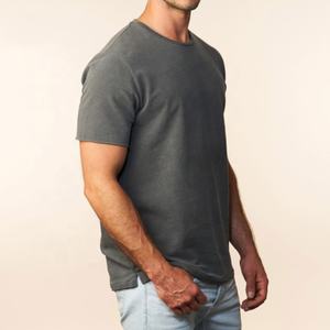Chemises en tissu éponge T-shirt pour hommes 100% coton biologique Serviette en tissu éponge Tee-shirt écologique T-shirt en tissu éponge T-shirt pour hommes - Product Image 3